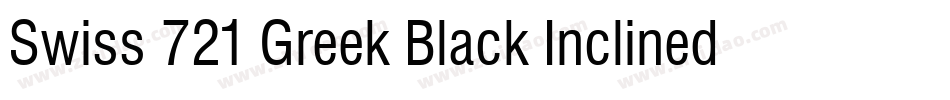 Swiss 721 Greek Black Inclined BT字体转换